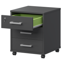 Тумба подкатная (3 ящика) Арго АТЛ-03 Антрацит